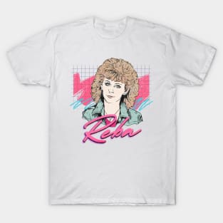 Reba McEntire / Vintage Faded 80s Style Fan Design T-Shirt